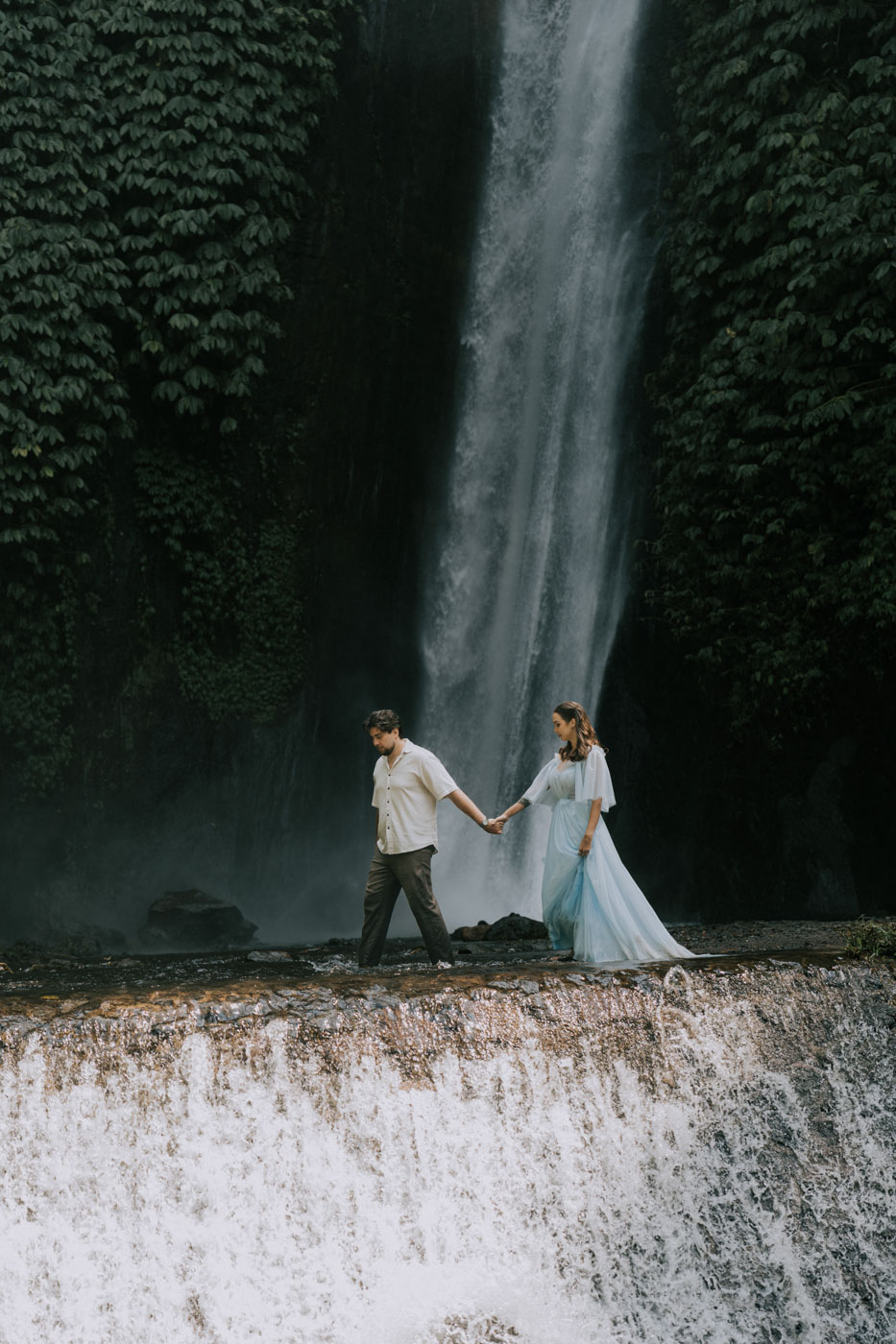 Couple during a pre-wedding photoshoot in Bali