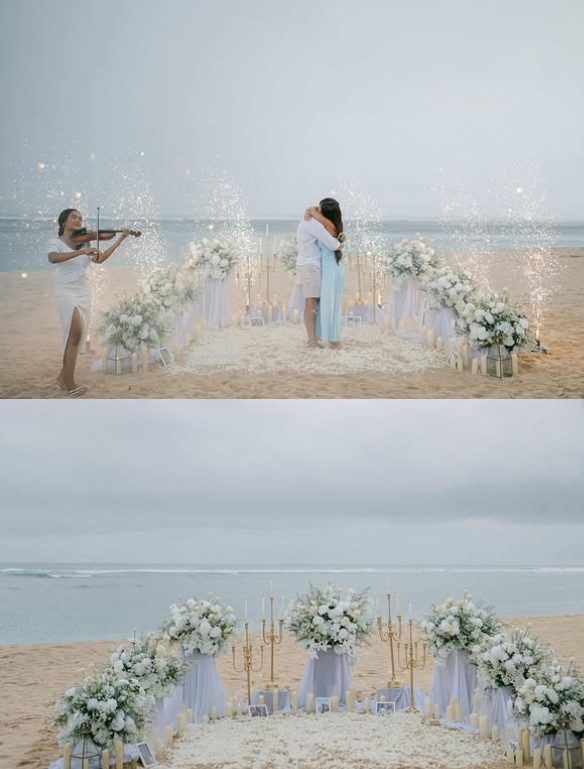 Eternal White Decoration proposal setup in Bali